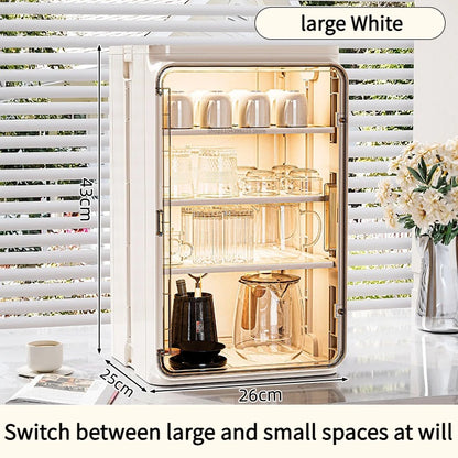 Transparent dustproof cup rack for mugs, tea cups, and coffee accessories