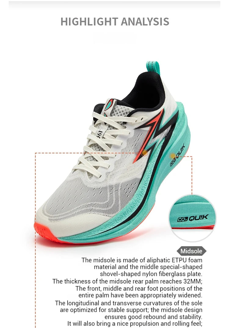 361° Flame 4.0 men’s carbon plate running shoes