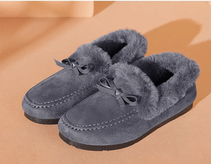 Plush Flat Shoes – Stylish Women’s Winter Casual Footwear