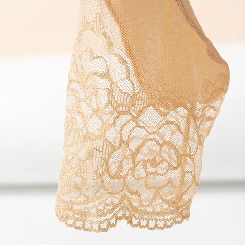 5 Pairs Women’s Lace Invisible Socks – Thin Non-Slip Boat Socks