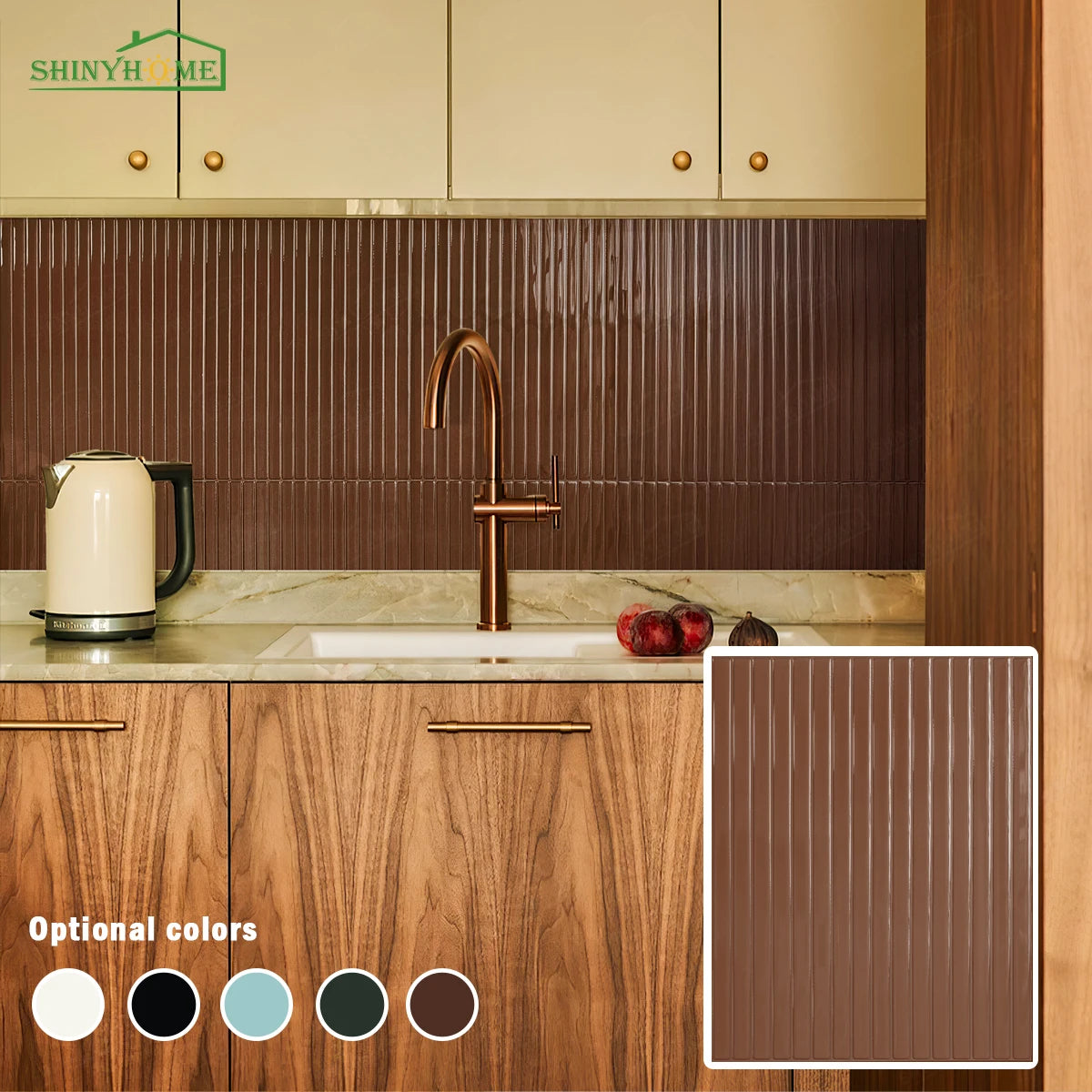Thickened kitchen splashback stickers—peel-and-stick design