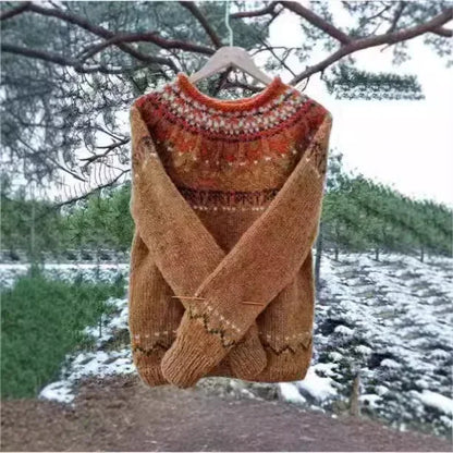Thick warm oversized casual pullover for ladies