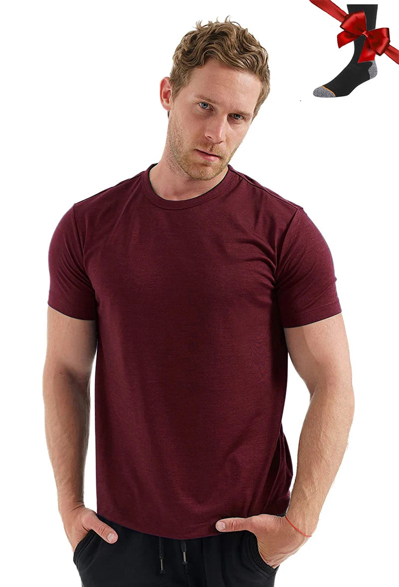 Men’s 100% superfine merino wool base-layer T-shirt