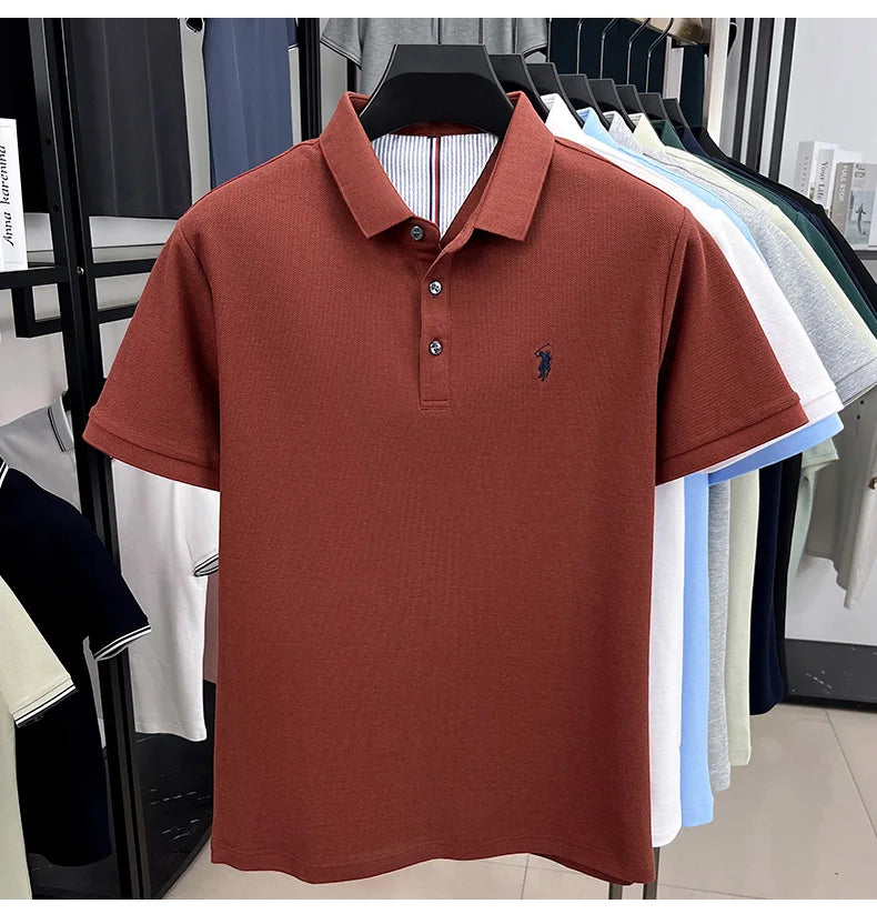Men’s 100% cotton short sleeve polo shirt