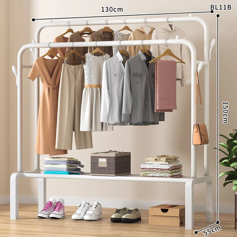 Freestanding clothes organizer for easy drying and hanging clothes