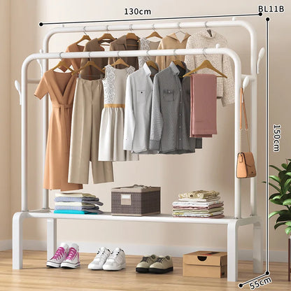 Freestanding clothes organizer for easy drying and hanging clothes