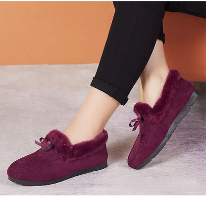 Plush Flat Shoes – Stylish Women’s Winter Casual Footwear