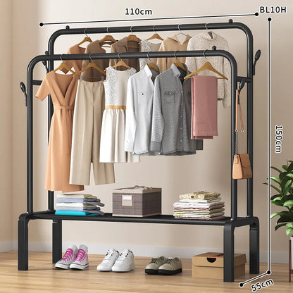 Freestanding clothes organizer for easy drying and hanging clothes