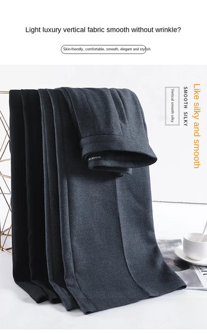 Women’s slim high-waist wool pants, autumn casual