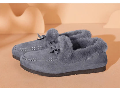 Plush Flat Shoes – Stylish Women’s Winter Casual Footwear