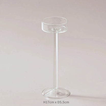 Elegant crystal candle set for table centerpieces and dinner settings.