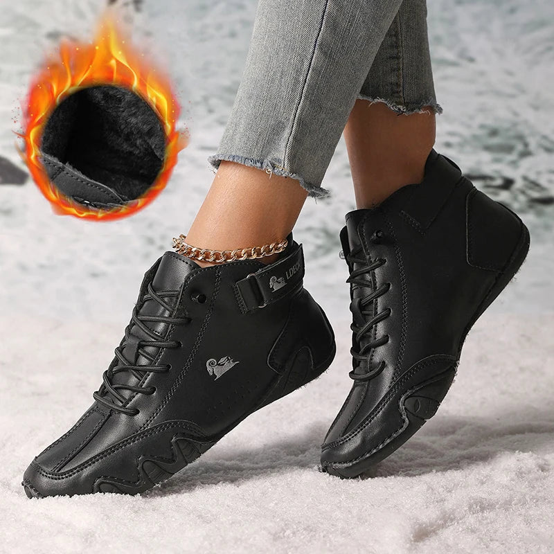 Women’s Winter Ankle Boots – Waterproof, Plush Fur Lined