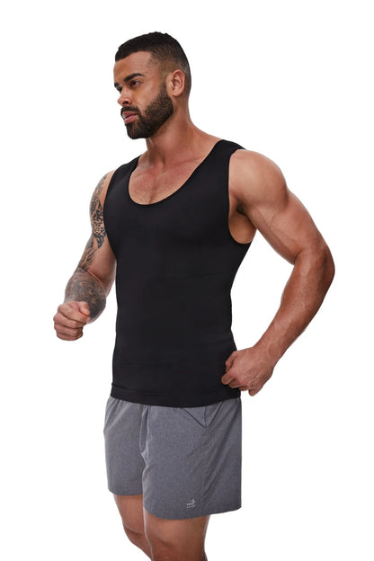 Men’s slim compression top for body shaping