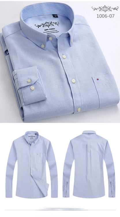 Men’s 100% cotton plaid shirt, stylish slim design for office or casual