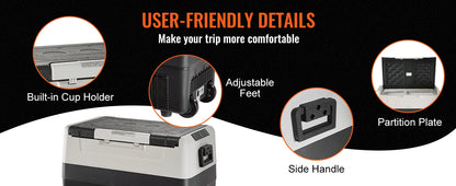 Mobile car refrigerator with wheels—compact, powerful, and easy to carry