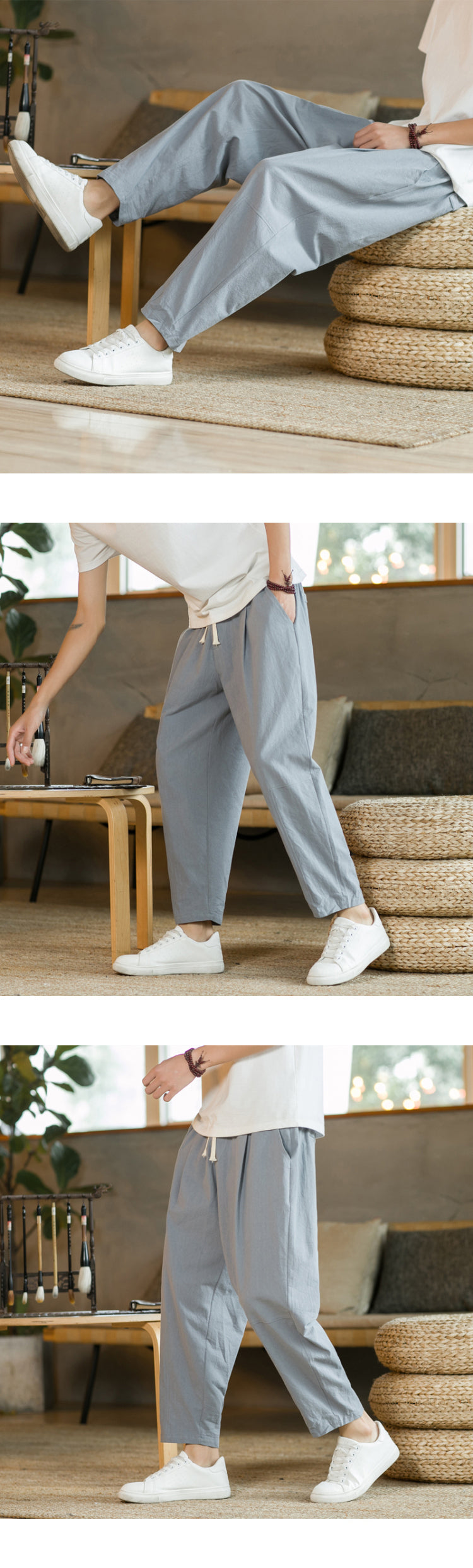 porty jogger pants with a loose fit and clean solid design