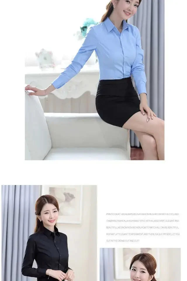 Plus Size White Shirt – Long Sleeve Professional Work Top