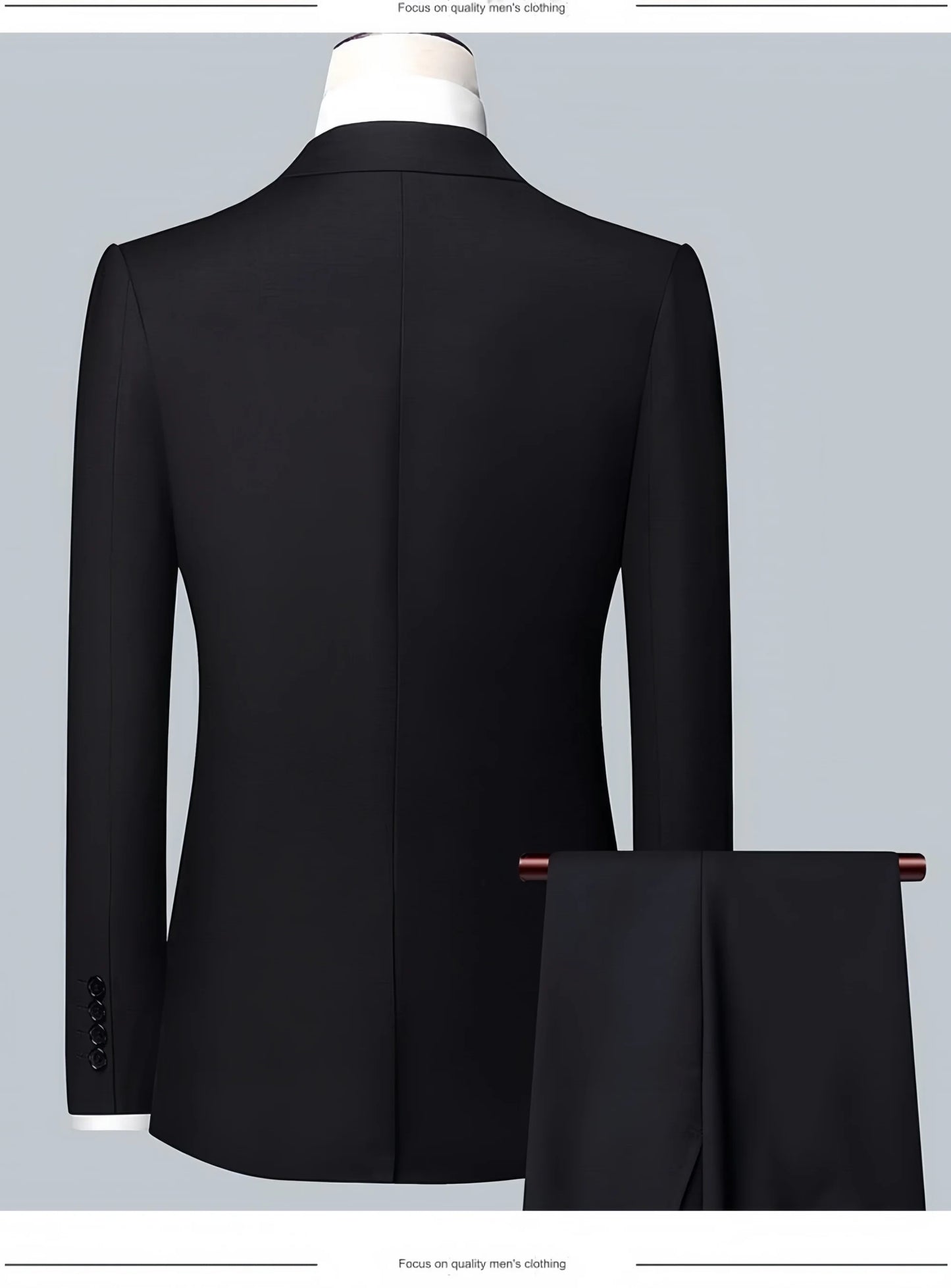 Elegant groomsmen suit jacket, vest & pants