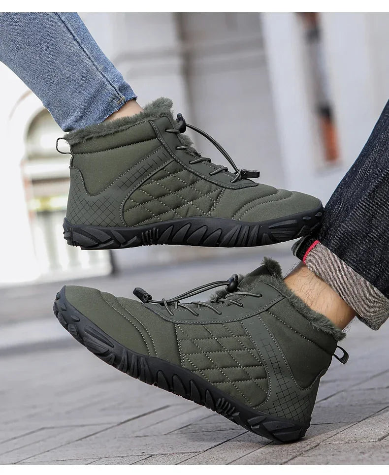 Winter Snow Boots – Warm Fur Lined, Non-Slip Barefoot Style