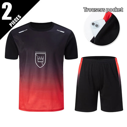 Men’s 2-piece summer sports suit, quick-dry