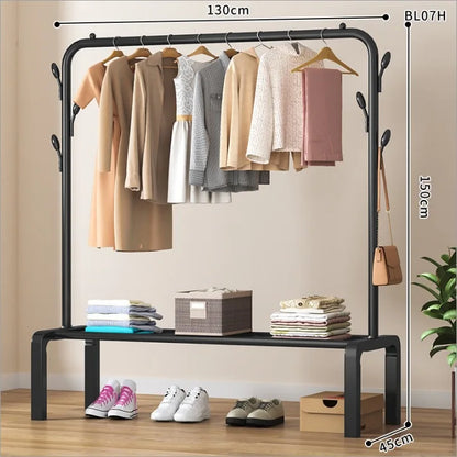 Freestanding clothes organizer for easy drying and hanging clothes