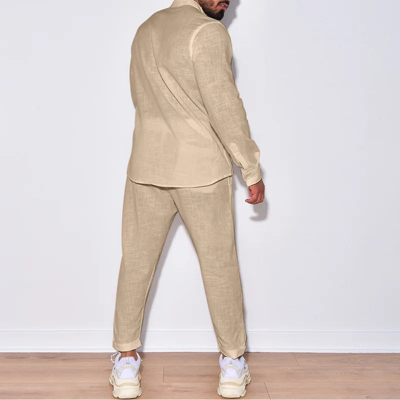 Men’s athletic joggers — loose fit, solid color, streetwear styles two-piece set