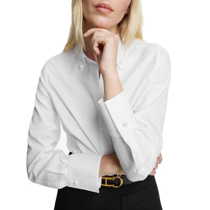 Stylish white shirt for professional women