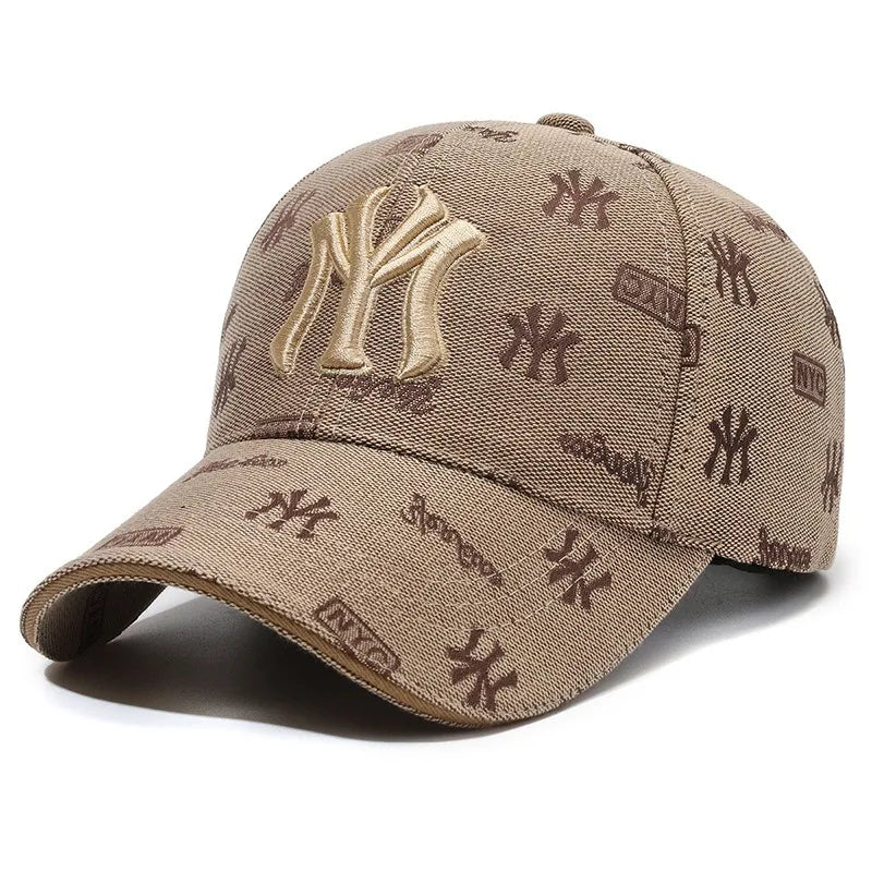 Unisex summer/autumn baseball cap with letter embroidery