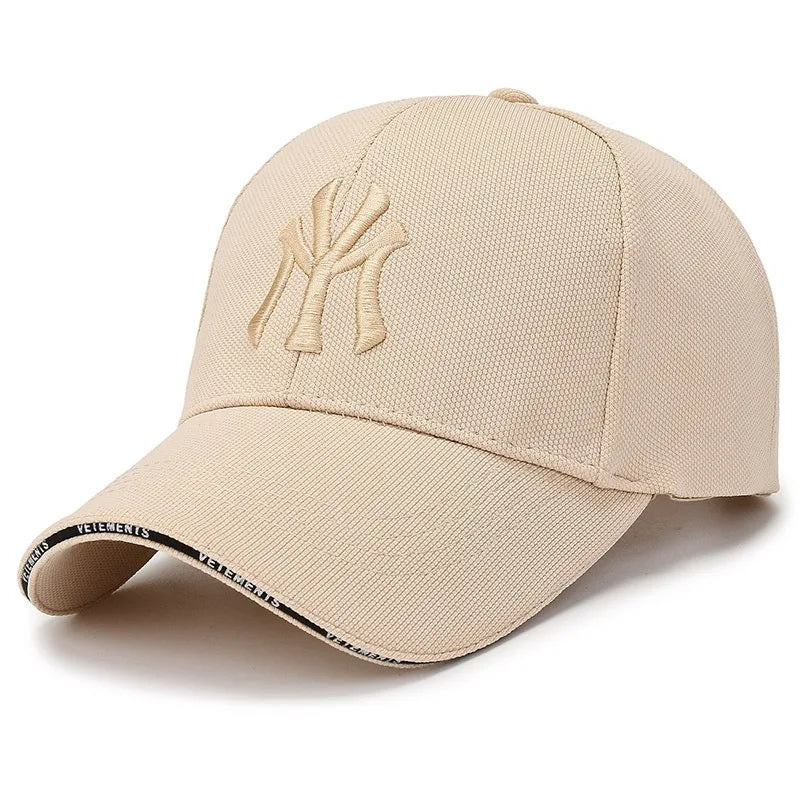 Unisex summer/autumn baseball cap with letter embroidery