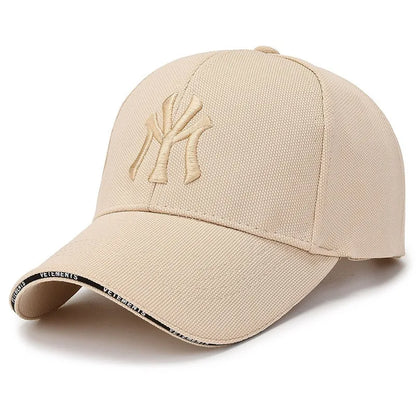 Unisex summer/autumn baseball cap with letter embroidery