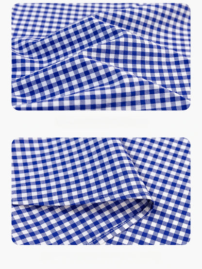 Premium 100% cotton Korean plaid shirt—slim fit, stylish, and comfortable