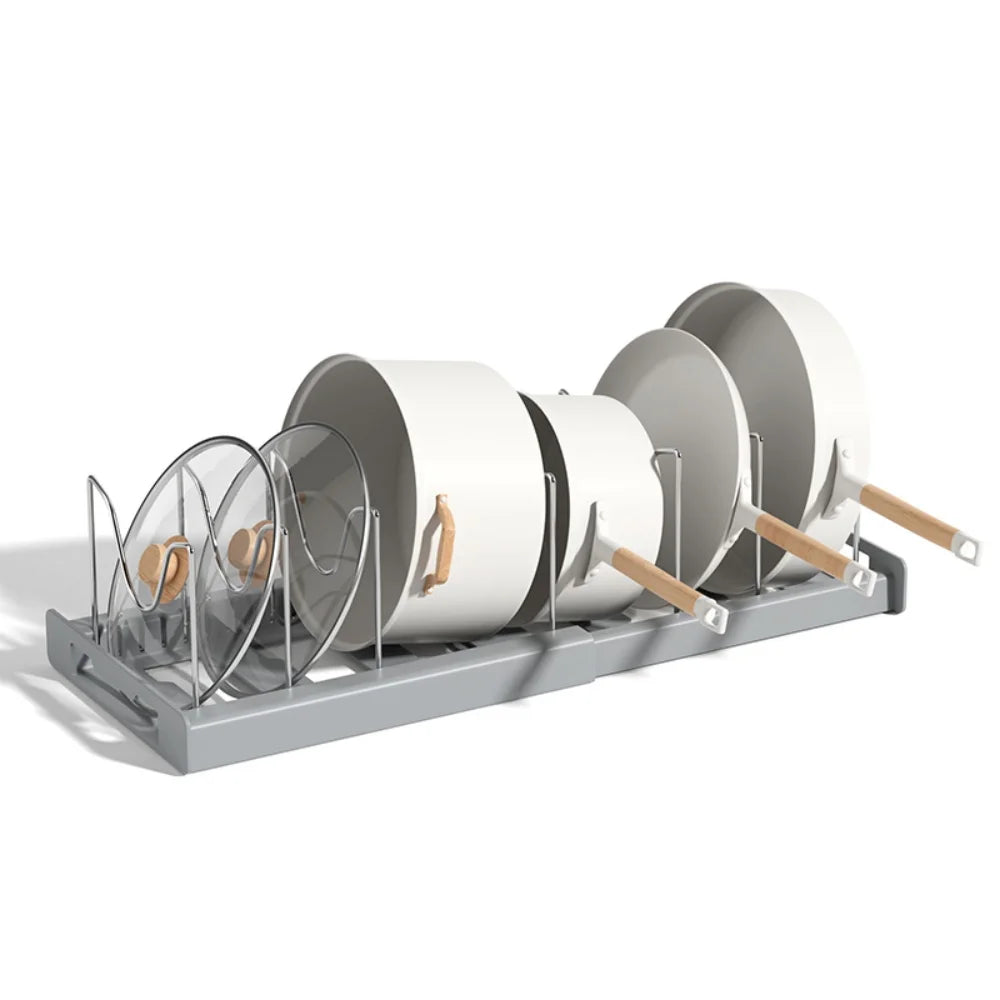 Space-saving kitchen utensil holder and pot rack