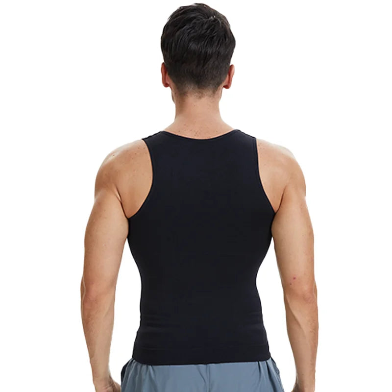 Men’s slim compression top for body shaping