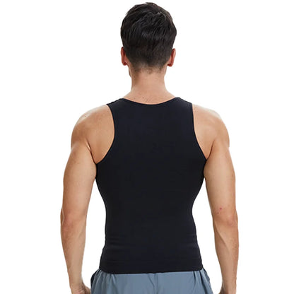 Men’s slim compression top for body shaping
