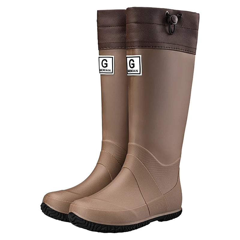Non-slip fleece-lined rain boots for men & women