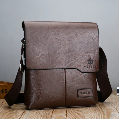 Durable premium leather side bag for men