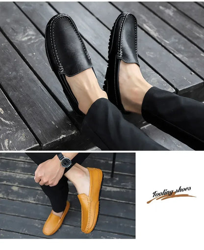 Stylish men’s classic moccasins for work and outings