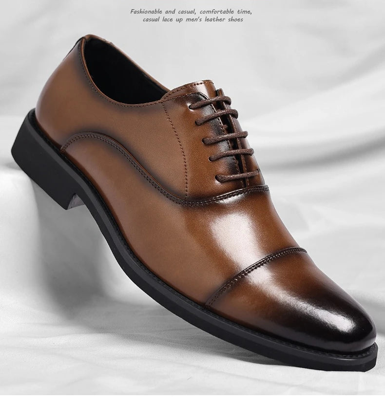 Solid color casual and business dress shoes