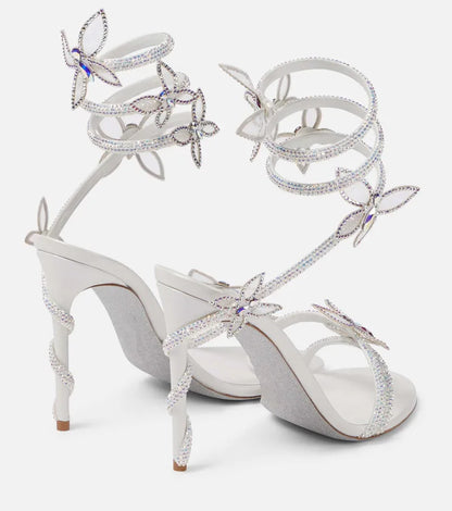 Crystal Butterfly Sandals – Sexy High Heel Gladiator Style