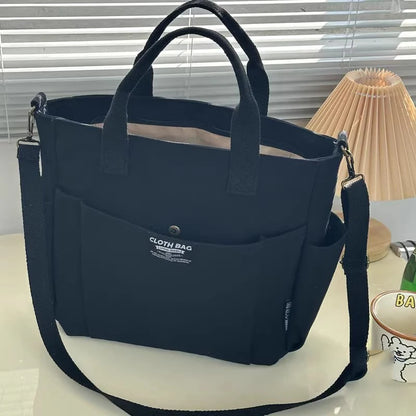 Urban Canvas Tote – Large Capacity Shoulder Bag for Students