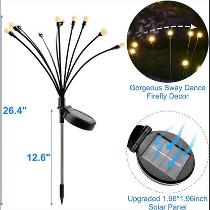 Waterproof solar garden lights for patios, yards, and pathways