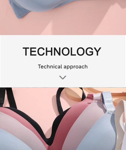 Women’s Seamless Push-Up Bra – No Wire, Breathable Design