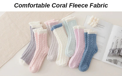 4 Pairs Women’s Fuzzy Socks – Warm, Thick & Soft