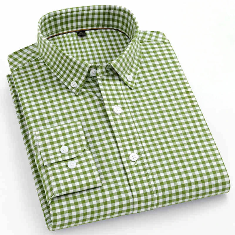 Premium 100% cotton Korean plaid shirt—slim fit, stylish, and comfortable