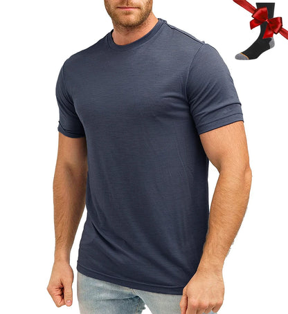 Men’s 100% superfine merino wool base-layer T-shirt