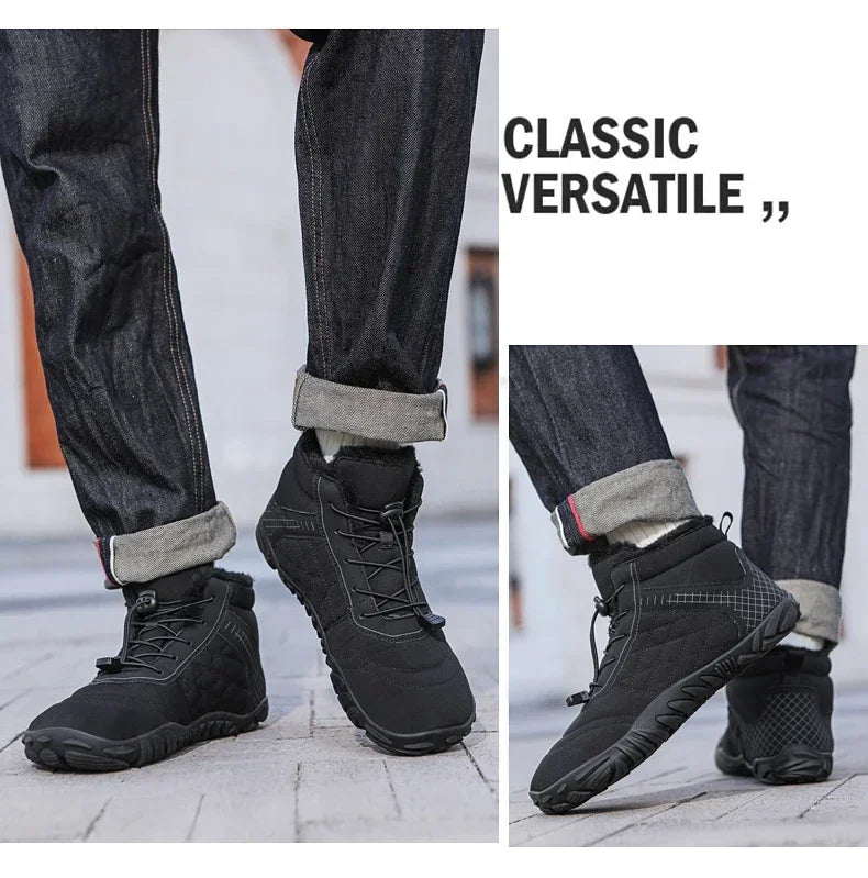 Winter Snow Boots – Warm Fur Lined, Non-Slip Barefoot Style
