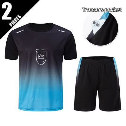 Men’s 2-piece summer sports suit, quick-dry