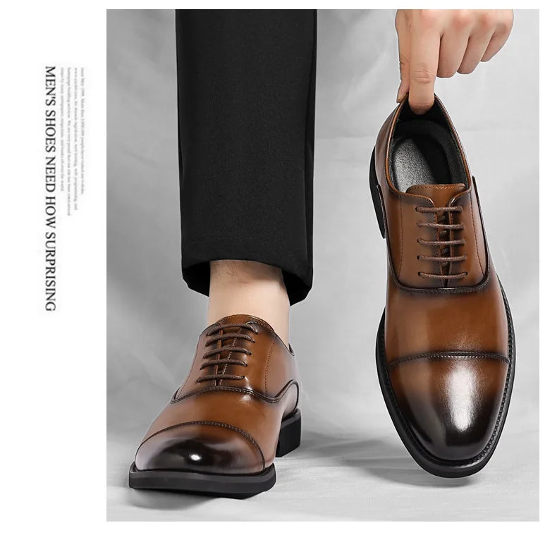 Solid color casual and business dress shoes