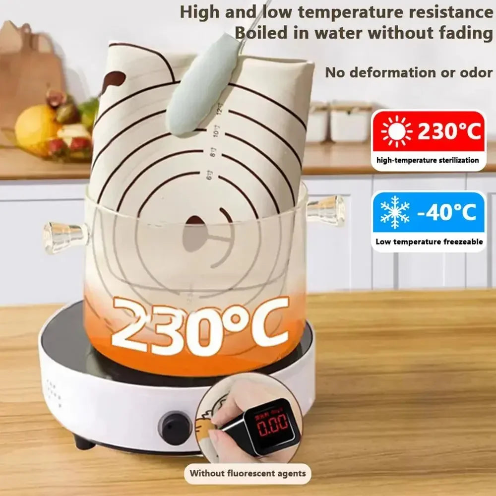 Large kitchen silicone mat for easy baking prep