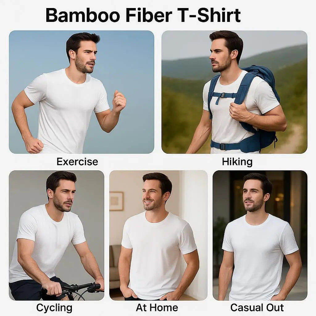 Sweat-absorbent classic round-neck gym undershirts